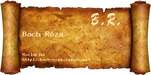 Bach Róza névjegykártya