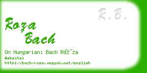 roza bach business card